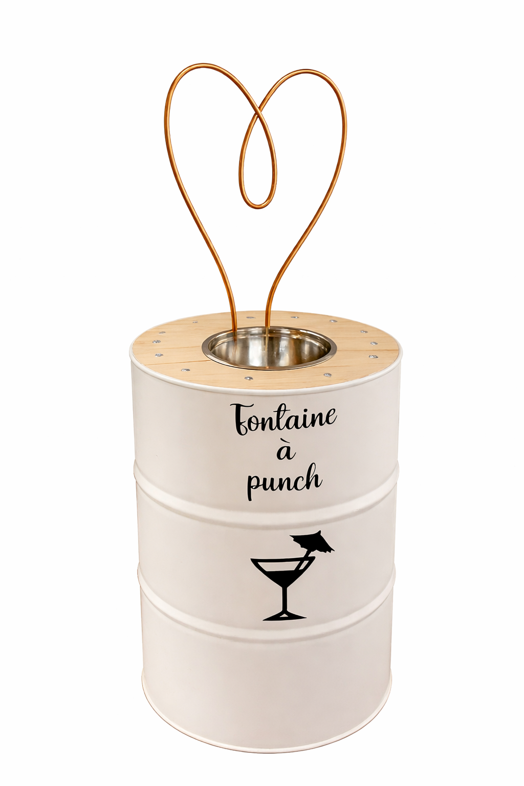 Fontaine à punch pour servir les cocktails d’un mariage dans la Somme